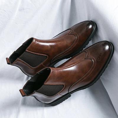 Brown Chelsea Boots - Stylish Comfort with Slip-On Design