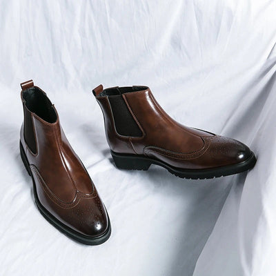 Brown Chelsea Boots - Stylish Comfort with Slip-On Design
