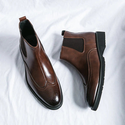 Brown Chelsea Boots - Stylish Comfort with Slip-On Design