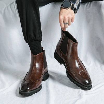 Brown Chelsea Boots - Stylish Comfort with Slip-On Design
