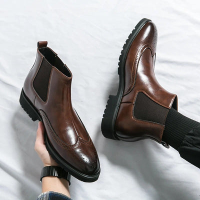 Brown Chelsea Boots - Stylish Comfort with Slip-On Design