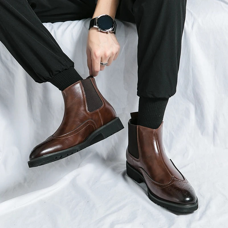 Brown Chelsea Boots - Stylish Comfort with Slip-On Design