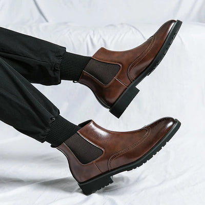 Brown Chelsea Boots - Stylish Comfort with Slip-On Design