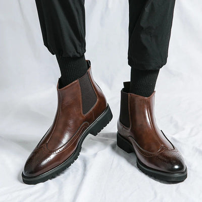 Brown Chelsea Boots - Stylish Comfort with Slip-On Design