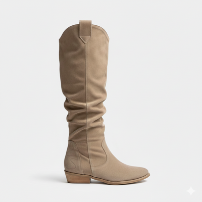 Women's Knee-High Boots - Stylish Comfort with Easy Zip Closure