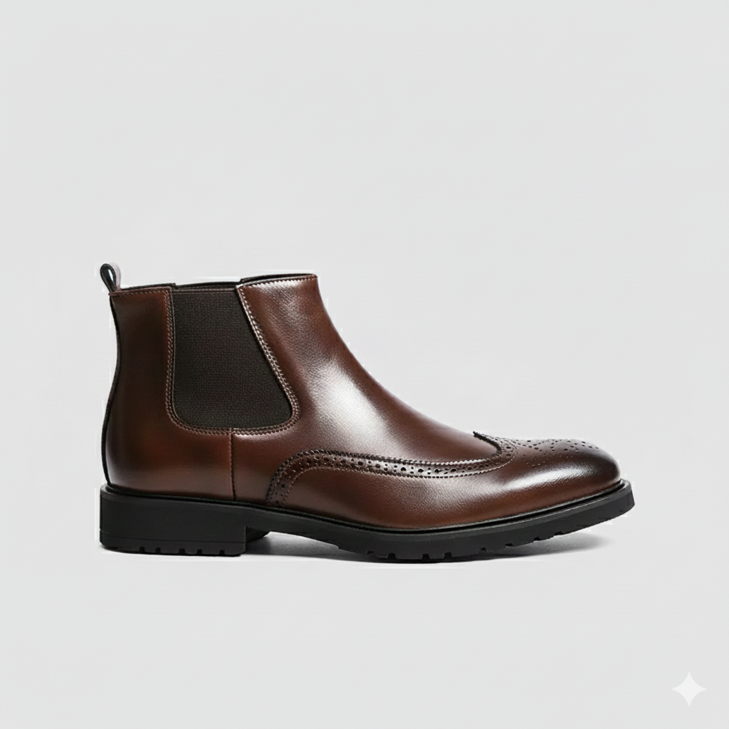 Brown Chelsea Boots - Stylish Comfort with Slip-On Design