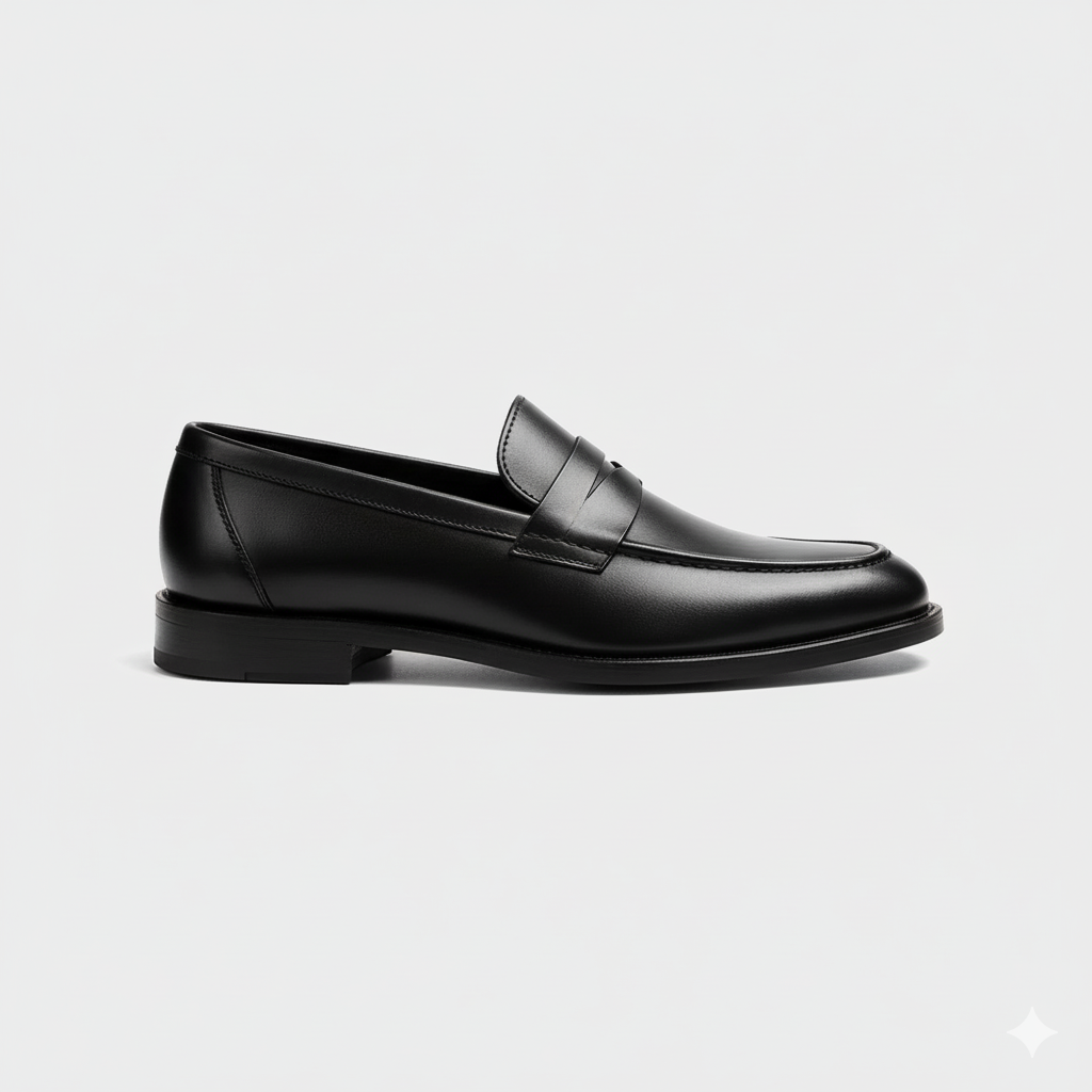 Men's Leather Penny Loafers - Classic Brown Style & Comfortable Fit