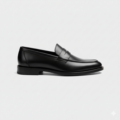 Men's Leather Penny Loafers - Classic Brown Style & Comfortable Fit