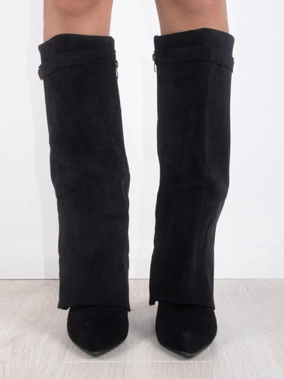 Knee High Boots for Women - Stylish Flare Top & Comfortable Block Heel