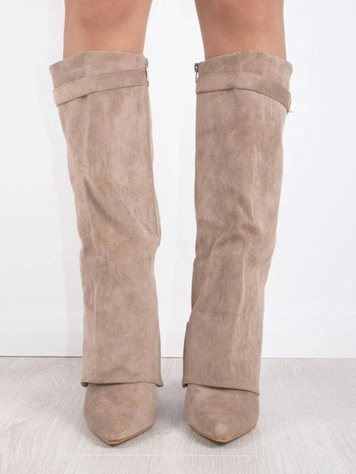 Knee High Boots for Women - Stylish Flare Top & Comfortable Block Heel
