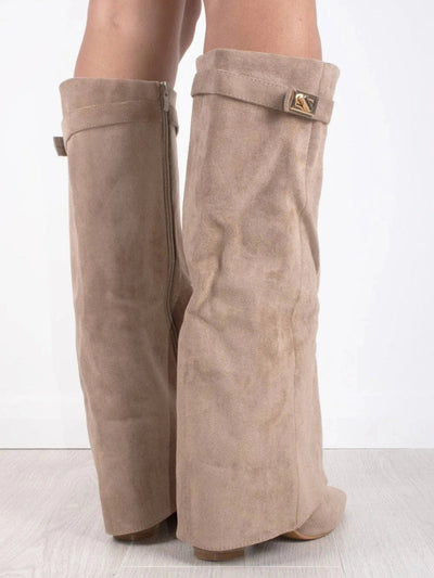 Knee High Boots for Women - Stylish Flare Top & Comfortable Block Heel