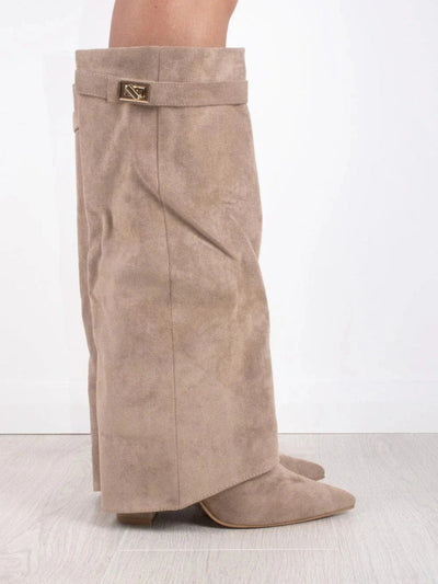 Knee High Boots for Women - Stylish Flare Top & Comfortable Block Heel