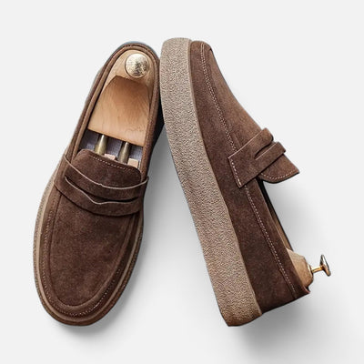 Men's Brown Suede Loafers - Comfortable Slip-On Style for Every Occasion
