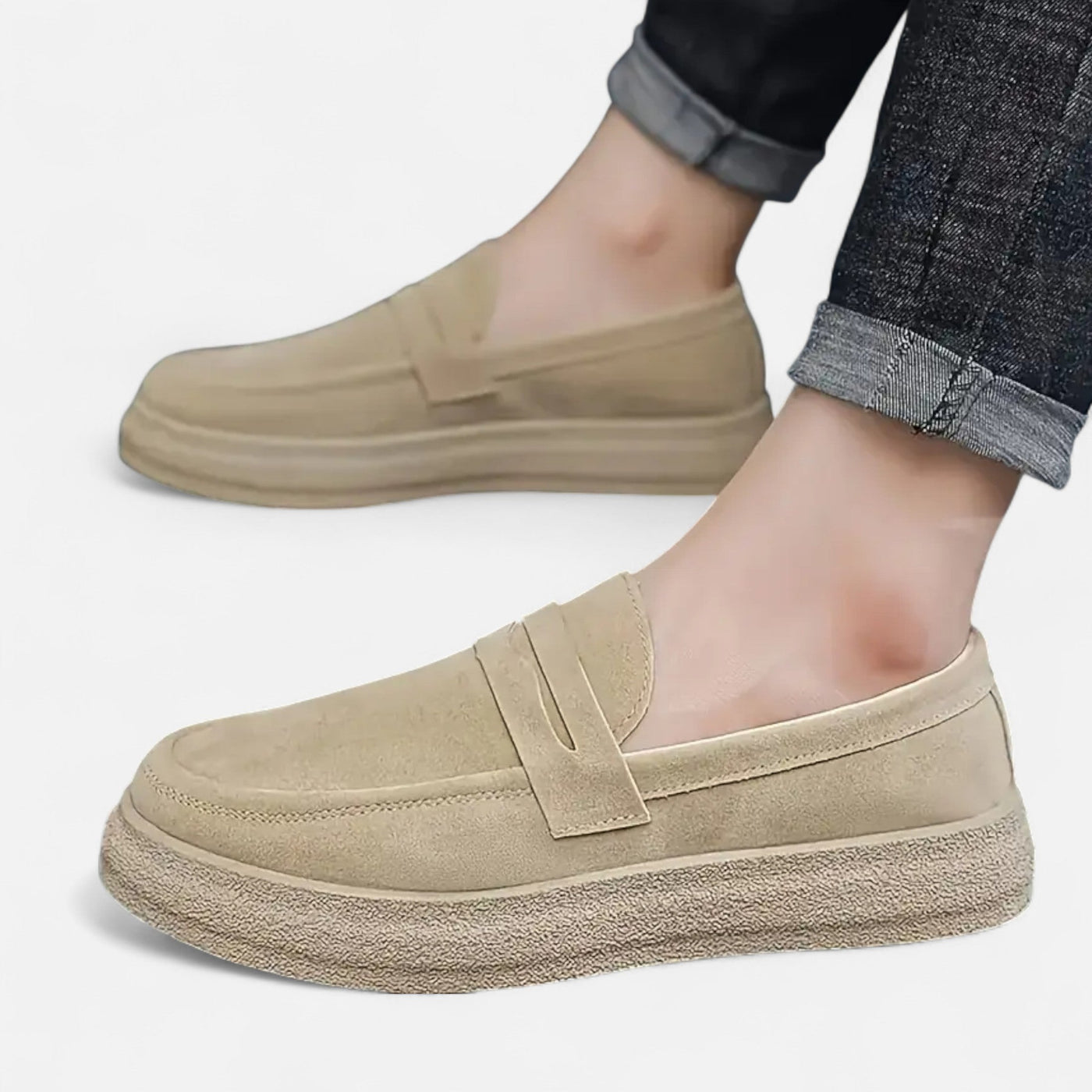 Men's Brown Suede Loafers - Comfortable Slip-On Style for Every Occasion