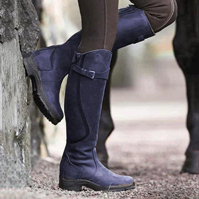 Women's Knee-High Waterproof Boots - Stylish Fit & All-Weather Traction