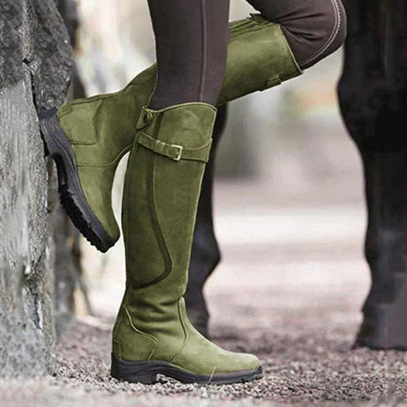 Women's Knee-High Waterproof Boots - Stylish Fit & All-Weather Traction