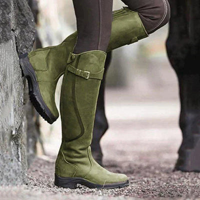 Women's Knee-High Waterproof Boots - Stylish Fit & All-Weather Traction