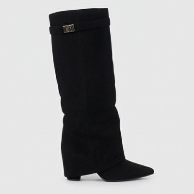 Knee High Boots for Women - Stylish Flare Top & Comfortable Block Heel
